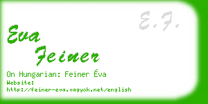 eva feiner business card