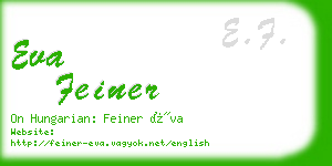 eva feiner business card